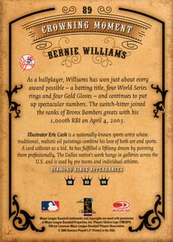 2004 Donruss Diamond Kings #89 Bernie Williams Back