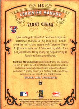 2004 Donruss Diamond Kings #146 Vinnie Chulk Back