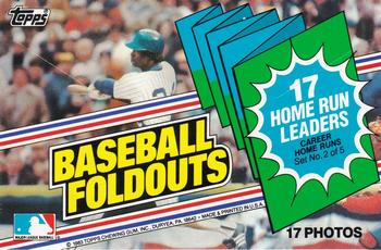 1983 Topps Foldouts - Career Home Run Leaders #NNO Darrell Evans / Cover Page Back