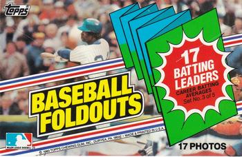 1983 Topps Foldouts - Career Batting Average Leaders #NNO Keith Hernandez / Cover Page Back