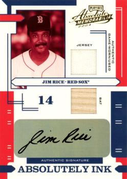 2004 Playoff Absolute Memorabilia - Absolutely Ink Combo Material #AI-69 Jim Rice Front