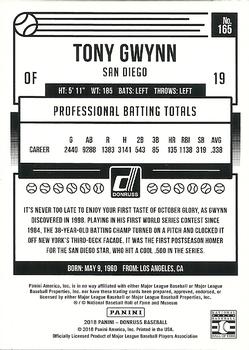 2018 Donruss - Teal #165 Tony Gwynn Back