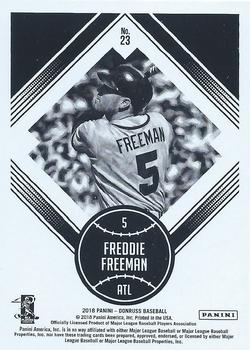 2018 Donruss - Gold Press Proof #23 Freddie Freeman Back