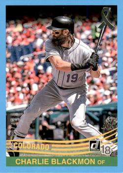 2018 Donruss - Father's Day Ribbon #235 Charlie Blackmon Front