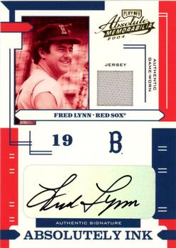2004 Playoff Absolute Memorabilia - Absolutely Ink Material #AI-48 Fred Lynn Front