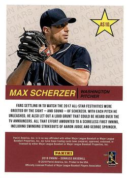 2018 Donruss - All-Stars #AS10 Max Scherzer Back