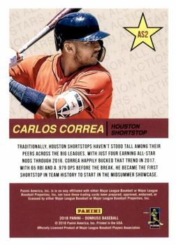 2018 Donruss - All-Stars Crystal #AS2 Carlos Correa Back