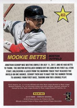 2018 Donruss - All-Stars Silver #AS3 Mookie Betts Back