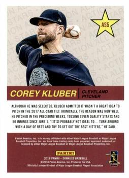 2018 Donruss - All-Stars Blue #AS5 Corey Kluber Back