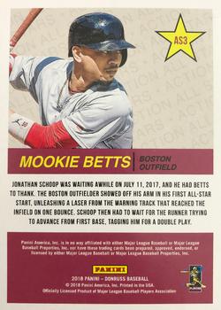 2018 Donruss - All-Stars Red #AS3 Mookie Betts Back