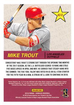 2018 Donruss - All-Stars Gold #AS12 Mike Trout Back