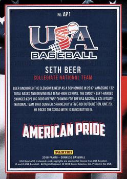 2018 Donruss - American Pride #AP1 Seth Beer Back