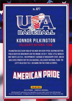 2018 Donruss - American Pride #AP7 Konnor Pilkington Back