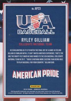 2018 Donruss - American Pride Green #AP23 Ryley Gilliam Back