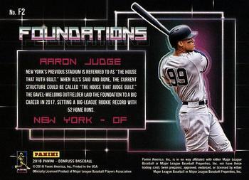 2018 Donruss - Foundations Red #F2 Aaron Judge Back
