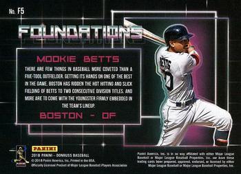 2018 Donruss - Foundations Red #F5 Mookie Betts Back