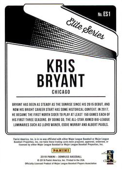 2018 Donruss - Elite Series #ES1 Kris Bryant Back