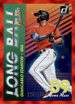 2018 Donruss - Long Ball Leaders Red #LBL1 Giancarlo Stanton Front