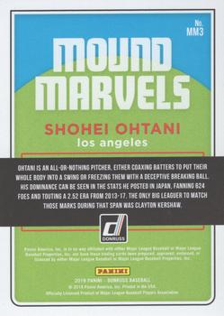 2018 Donruss - Mound Marvels Crystal #MM3 Shohei Ohtani Back