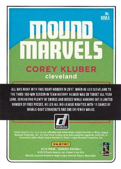 2018 Donruss - Mound Marvels Crystal #MM4 Corey Kluber Back