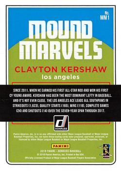 2018 Donruss - Mound Marvels Red #MM1 Clayton Kershaw Back