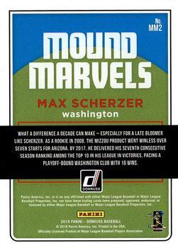 2018 Donruss - Mound Marvels Red #MM2 Max Scherzer Back