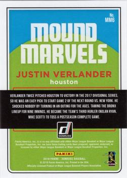 2018 Donruss - Mound Marvels Red #MM6 Justin Verlander Back