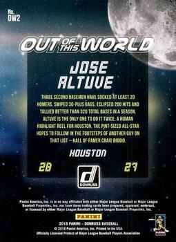2018 Donruss - Out of This World #OW2 Jose Altuve Back