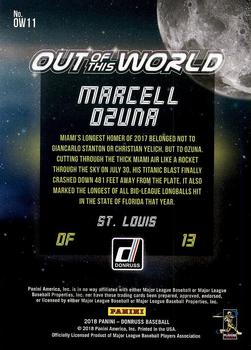 2018 Donruss - Out of This World #OW11 Marcell Ozuna Back