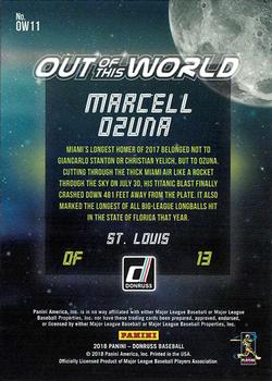 2018 Donruss - Out of This World Crystal #OW11 Marcell Ozuna Back
