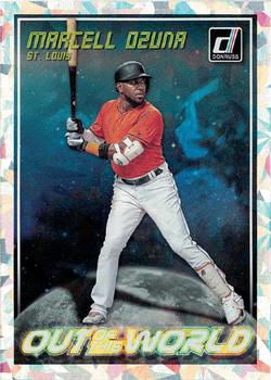 2018 Donruss - Out of This World Crystal #OW11 Marcell Ozuna Front