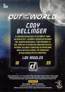 2018 Donruss - Out of This World Silver #OW9 Cody Bellinger Back