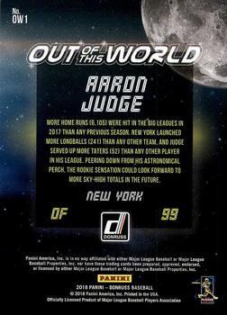 2018 Donruss - Out of This World Red #OW1 Aaron Judge Back