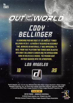 2018 Donruss - Out of This World Gold #OW9 Cody Bellinger Back