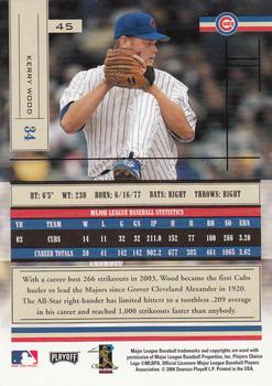 2004 Playoff Absolute Memorabilia - Retail #45 Kerry Wood Back