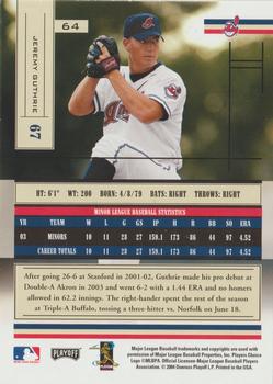 2004 Playoff Absolute Memorabilia - Retail #64 Jeremy Guthrie Back