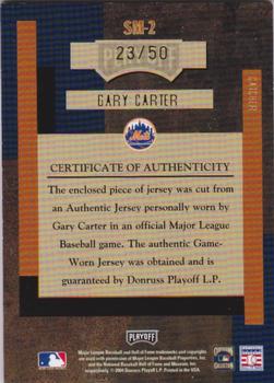 2004 Playoff Absolute Memorabilia - Signature Material #2 Gary Carter Back