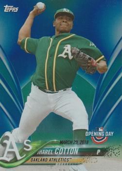 2018 Topps Opening Day - Opening Day Edition Blue Foil #77 Jharel Cotton Front