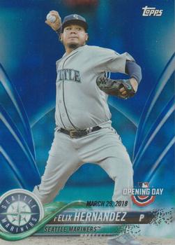 2018 Topps Opening Day - Opening Day Edition Blue Foil #93 Felix Hernandez Front