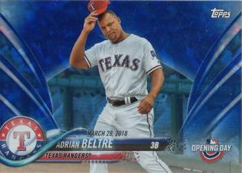 2018 Topps Opening Day - Opening Day Edition Blue Foil #102 Adrian Beltre Front