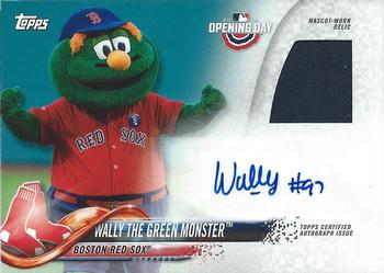 2018 Topps Opening Day - Mascots Relics Autographs #MAR-WGM Wally the Green Monster Front
