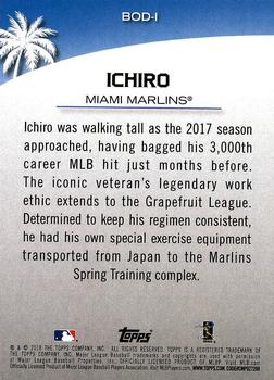 2018 Topps Opening Day - Before Opening Day #BOD-I Ichiro Back