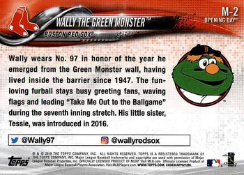 2018 Topps Opening Day - Mascots #M-2 Wally the Green Monster Back