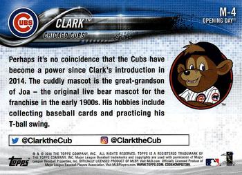 2018 Topps Opening Day - Mascots #M-4 Clark Back