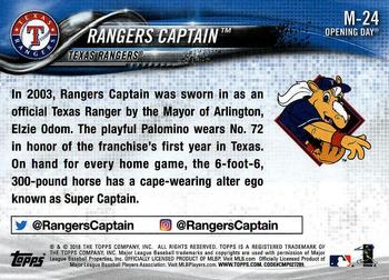 2018 Topps Opening Day - Mascots #M-24 Rangers Captain Back