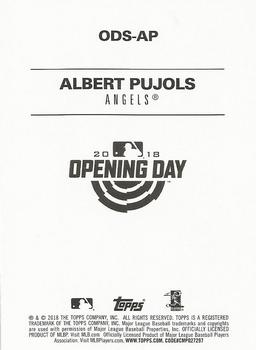 2018 Topps Opening Day - Opening Day Stars #ODS-AP Albert Pujols Back