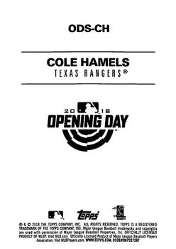 2018 Topps Opening Day - Opening Day Stars #ODS-CH Cole Hamels Back