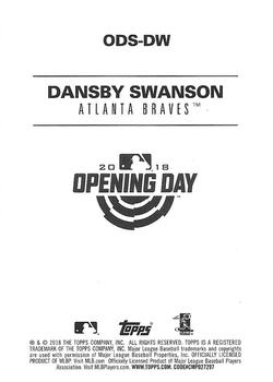 2018 Topps Opening Day - Opening Day Stars #ODS-DW Dansby Swanson Back