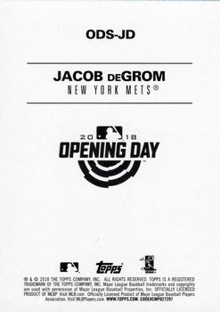 2018 Topps Opening Day - Opening Day Stars #ODS-JD Jacob deGrom Back