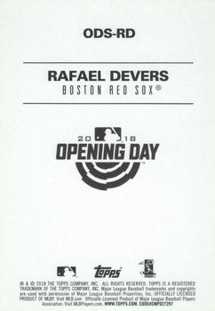 2018 Topps Opening Day - Opening Day Stars #ODS-RD Rafael Devers Back